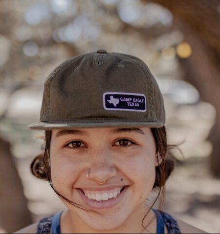 Axel 5 Panel Flat Brim with Small Black Patch