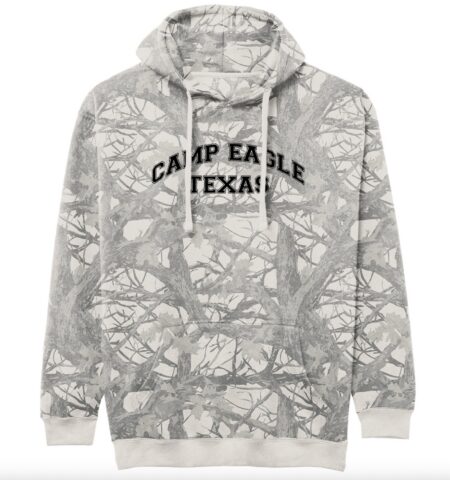 Camp Eagle Vintage Camo Hoodie Sweatshirt