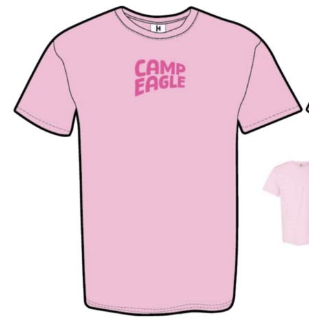 All Pink Camp Eagle Youth Tee